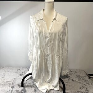 INC International Concepts White Woven Shirt XL